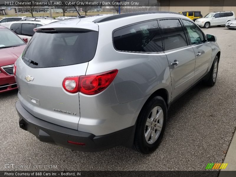 Cyber Gray Metallic / Dark Gray/Light Gray 2012 Chevrolet Traverse LT AWD