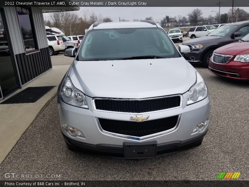 Cyber Gray Metallic / Dark Gray/Light Gray 2012 Chevrolet Traverse LT AWD