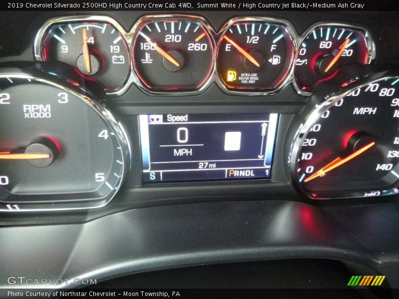Summit White / High Country Jet Black/­Medium Ash Gray 2019 Chevrolet Silverado 2500HD High Country Crew Cab 4WD