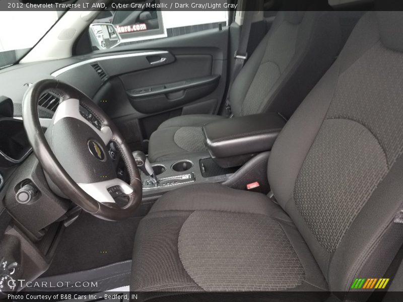 Cyber Gray Metallic / Dark Gray/Light Gray 2012 Chevrolet Traverse LT AWD
