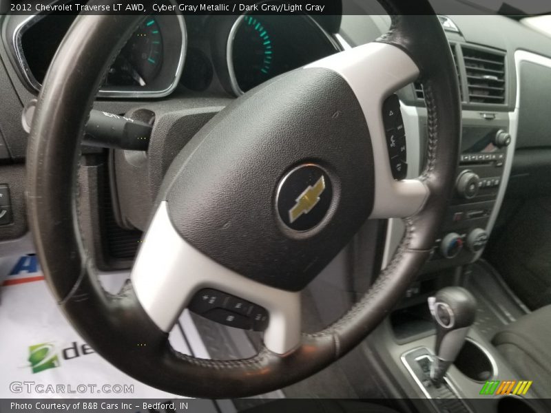 Cyber Gray Metallic / Dark Gray/Light Gray 2012 Chevrolet Traverse LT AWD