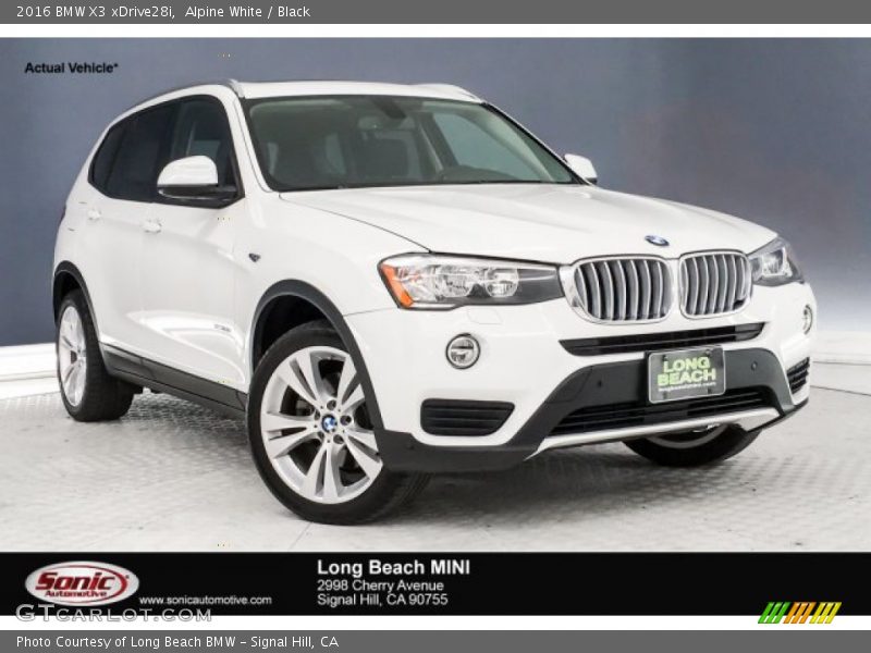 Alpine White / Black 2016 BMW X3 xDrive28i