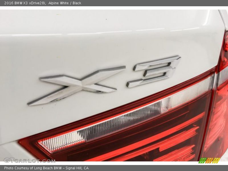 Alpine White / Black 2016 BMW X3 xDrive28i