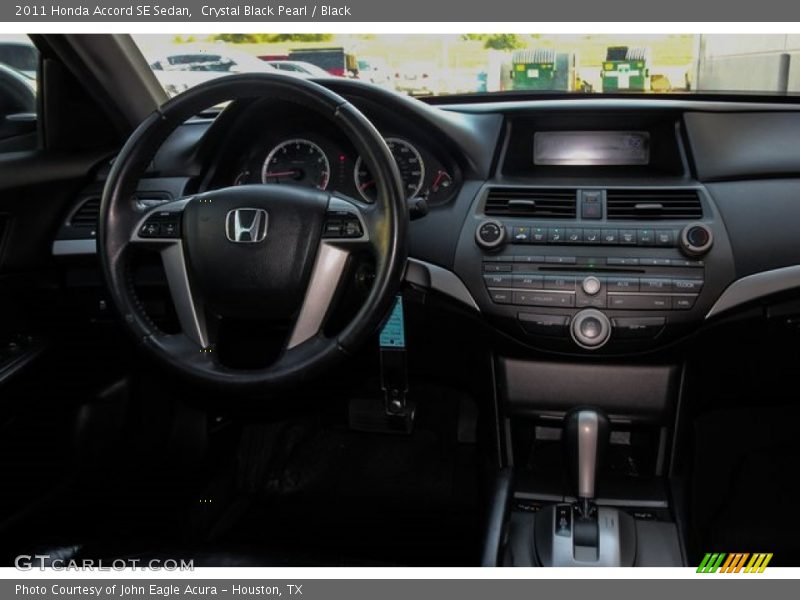 Crystal Black Pearl / Black 2011 Honda Accord SE Sedan