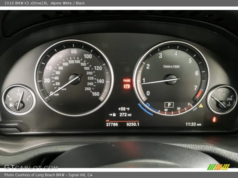 Alpine White / Black 2016 BMW X3 xDrive28i