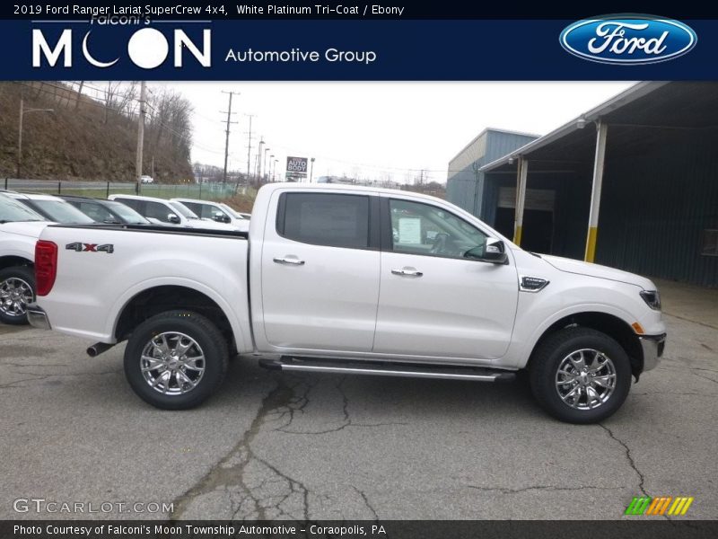 White Platinum Tri-Coat / Ebony 2019 Ford Ranger Lariat SuperCrew 4x4