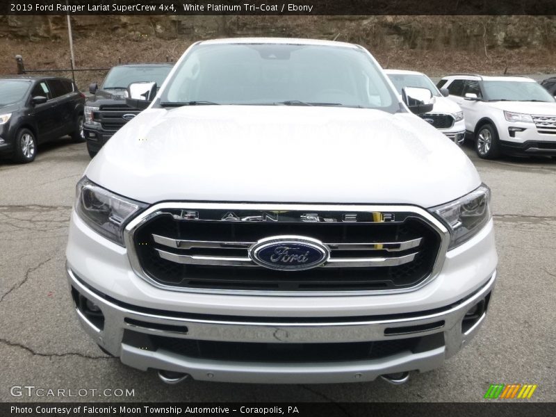 White Platinum Tri-Coat / Ebony 2019 Ford Ranger Lariat SuperCrew 4x4