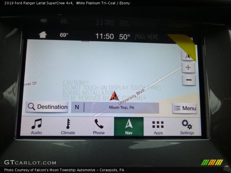 White Platinum Tri-Coat / Ebony 2019 Ford Ranger Lariat SuperCrew 4x4