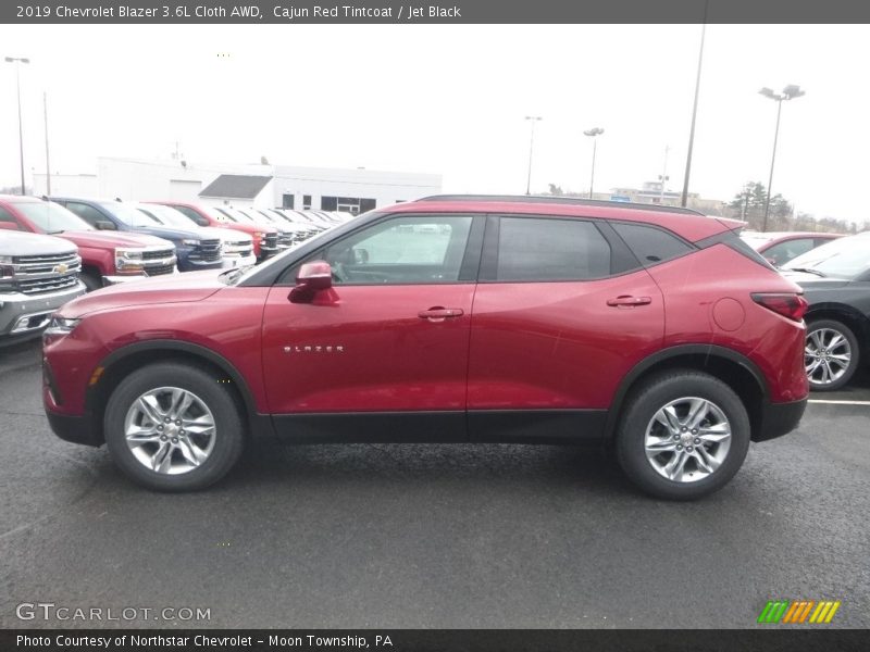 Cajun Red Tintcoat / Jet Black 2019 Chevrolet Blazer 3.6L Cloth AWD