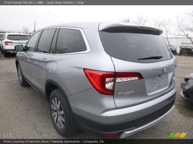 Lunar Silver Metallic / Gray 2019 Honda Pilot EX-L AWD