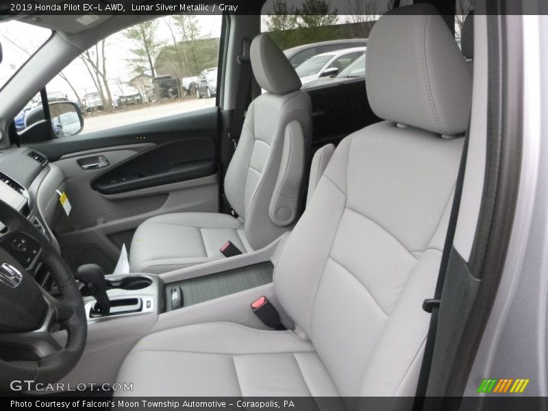 Lunar Silver Metallic / Gray 2019 Honda Pilot EX-L AWD
