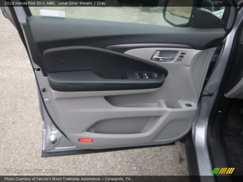 Lunar Silver Metallic / Gray 2019 Honda Pilot EX-L AWD