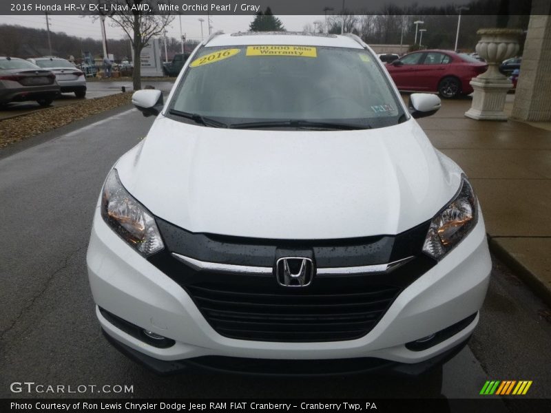 White Orchid Pearl / Gray 2016 Honda HR-V EX-L Navi AWD