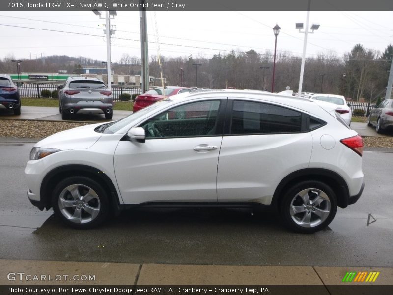 White Orchid Pearl / Gray 2016 Honda HR-V EX-L Navi AWD