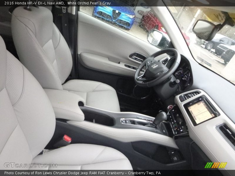 White Orchid Pearl / Gray 2016 Honda HR-V EX-L Navi AWD
