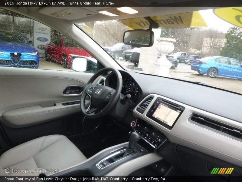 White Orchid Pearl / Gray 2016 Honda HR-V EX-L Navi AWD
