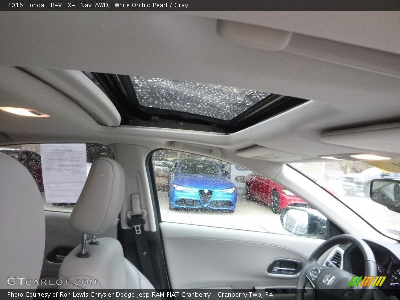 White Orchid Pearl / Gray 2016 Honda HR-V EX-L Navi AWD