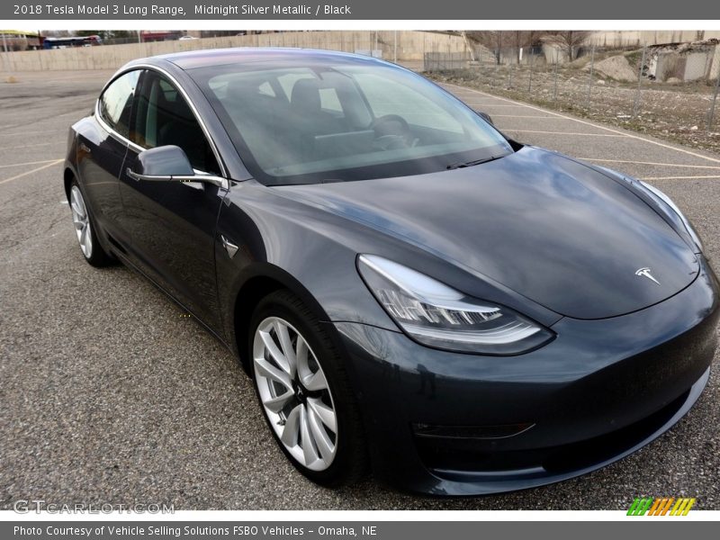 Midnight Silver Metallic / Black 2018 Tesla Model 3 Long Range