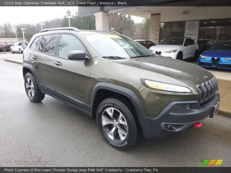 ECO Green Pearl / Morocco - Black 2014 Jeep Cherokee Trailhawk 4x4