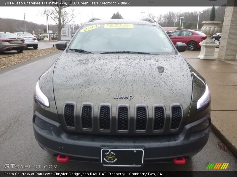 ECO Green Pearl / Morocco - Black 2014 Jeep Cherokee Trailhawk 4x4