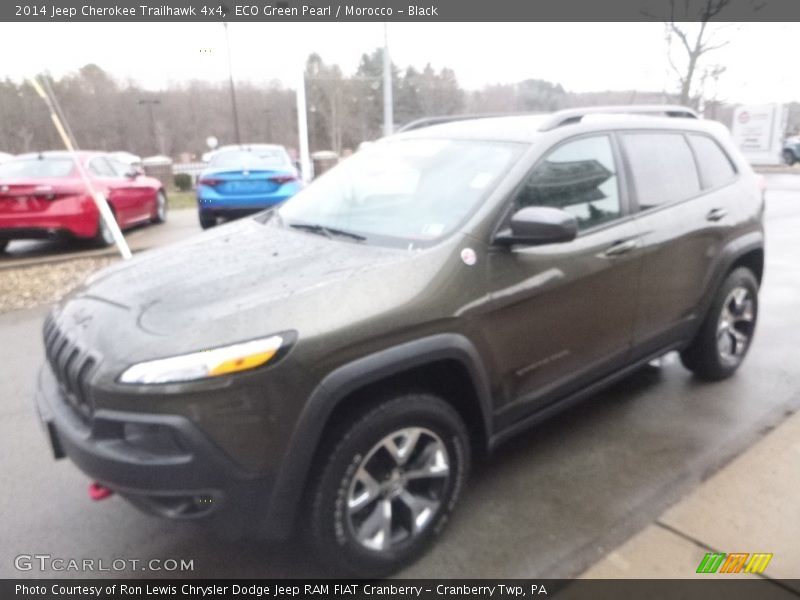 ECO Green Pearl / Morocco - Black 2014 Jeep Cherokee Trailhawk 4x4