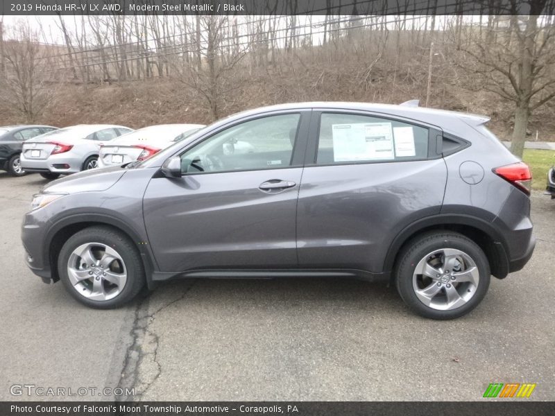 Modern Steel Metallic / Black 2019 Honda HR-V LX AWD