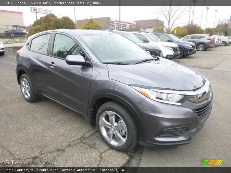Modern Steel Metallic / Black 2019 Honda HR-V LX AWD
