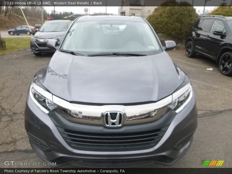 Modern Steel Metallic / Black 2019 Honda HR-V LX AWD