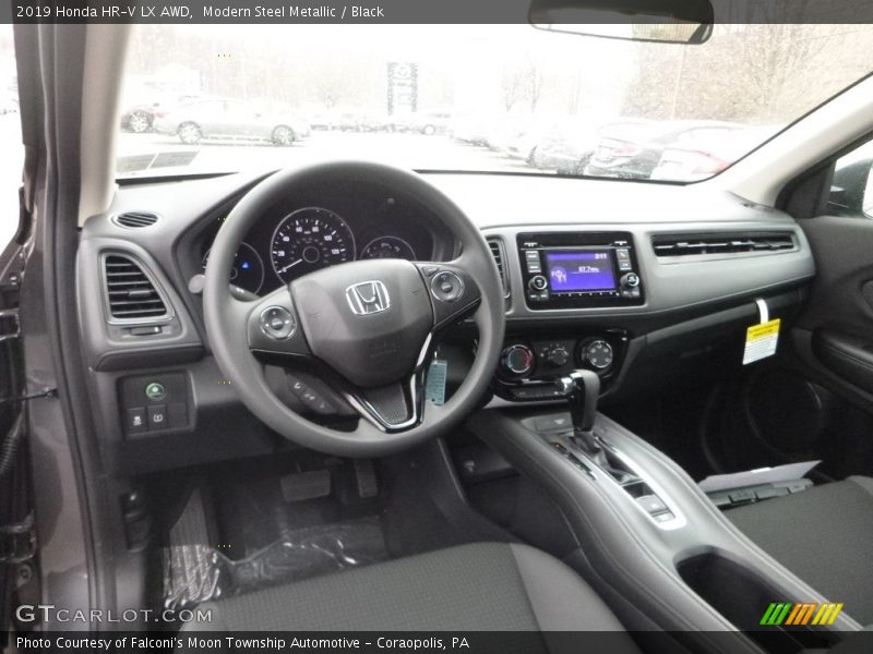 Modern Steel Metallic / Black 2019 Honda HR-V LX AWD