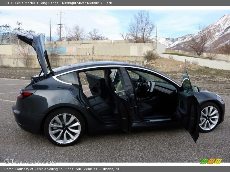 Midnight Silver Metallic / Black 2018 Tesla Model 3 Long Range