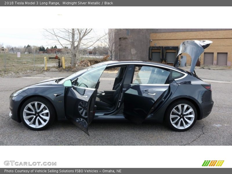 Midnight Silver Metallic / Black 2018 Tesla Model 3 Long Range