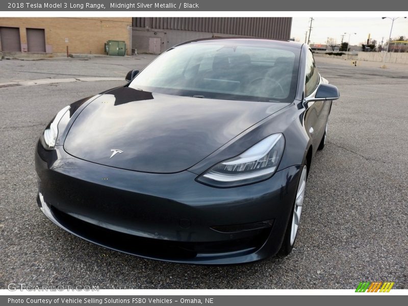 Midnight Silver Metallic / Black 2018 Tesla Model 3 Long Range