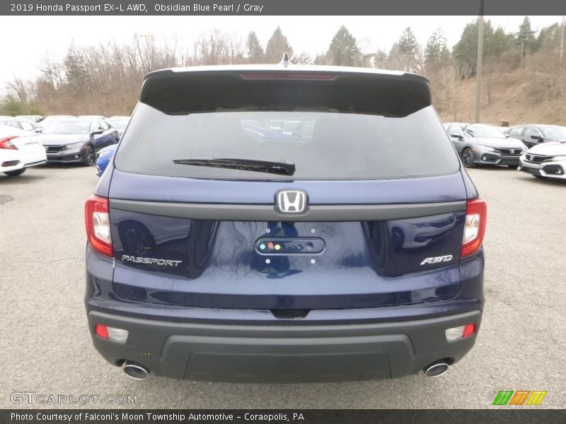 Obsidian Blue Pearl / Gray 2019 Honda Passport EX-L AWD