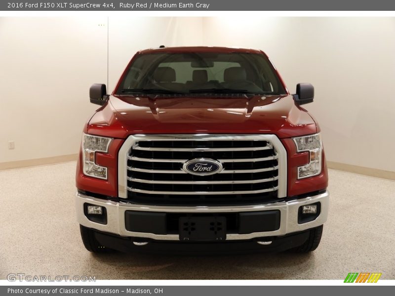 Ruby Red / Medium Earth Gray 2016 Ford F150 XLT SuperCrew 4x4