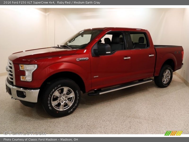 Ruby Red / Medium Earth Gray 2016 Ford F150 XLT SuperCrew 4x4