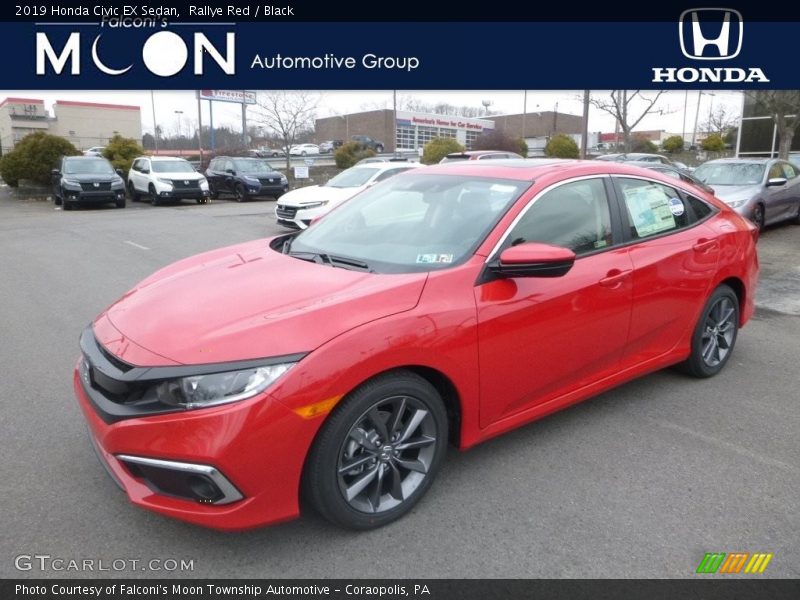 Rallye Red / Black 2019 Honda Civic EX Sedan