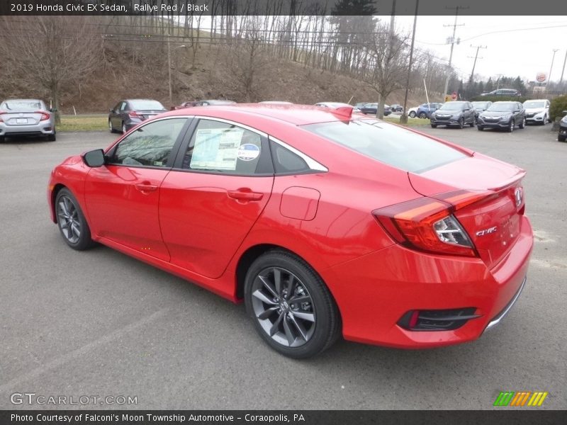 Rallye Red / Black 2019 Honda Civic EX Sedan