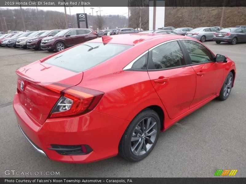 Rallye Red / Black 2019 Honda Civic EX Sedan