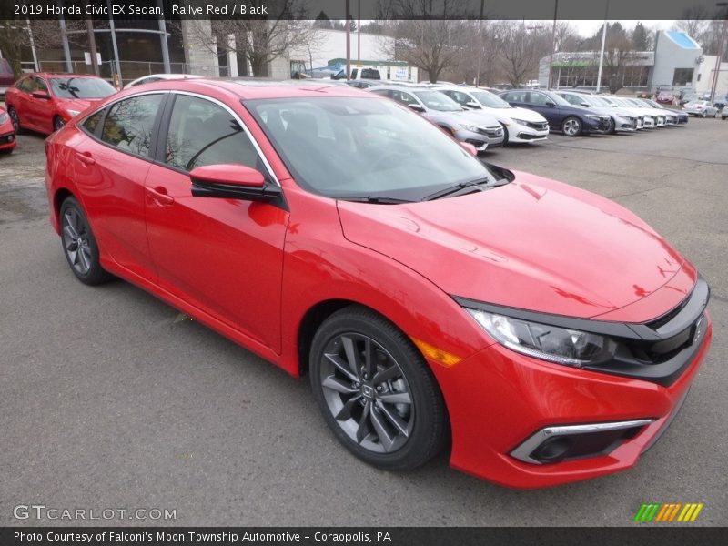 Rallye Red / Black 2019 Honda Civic EX Sedan