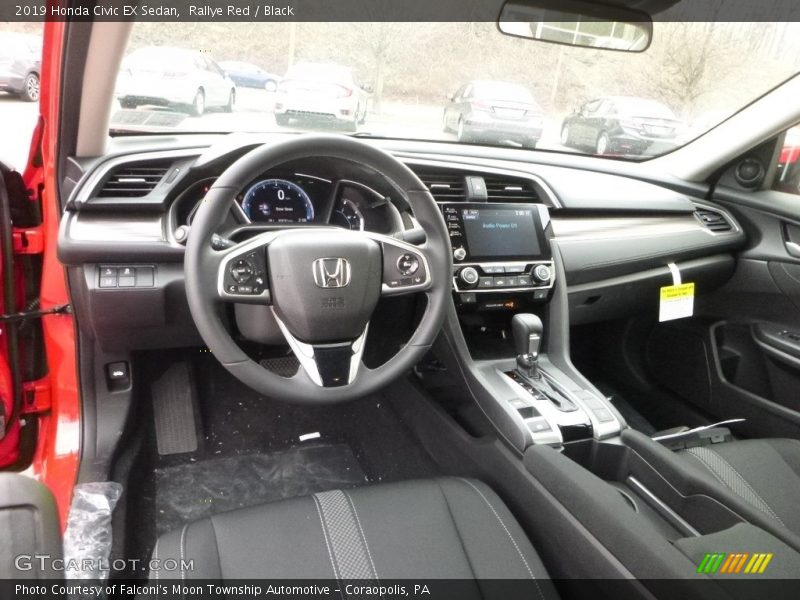 Rallye Red / Black 2019 Honda Civic EX Sedan