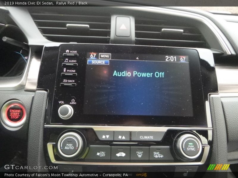 Rallye Red / Black 2019 Honda Civic EX Sedan