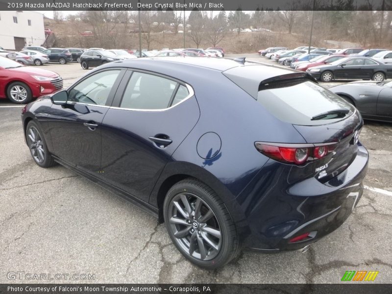 Deep Crystal Blue Mica / Black 2019 Mazda MAZDA3 Hatchback Preferred
