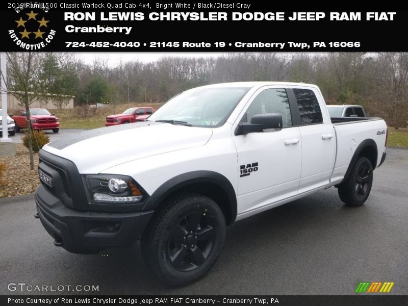 Bright White / Black/Diesel Gray 2019 Ram 1500 Classic Warlock Quad Cab 4x4