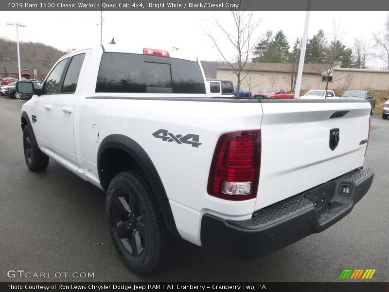 Bright White / Black/Diesel Gray 2019 Ram 1500 Classic Warlock Quad Cab 4x4
