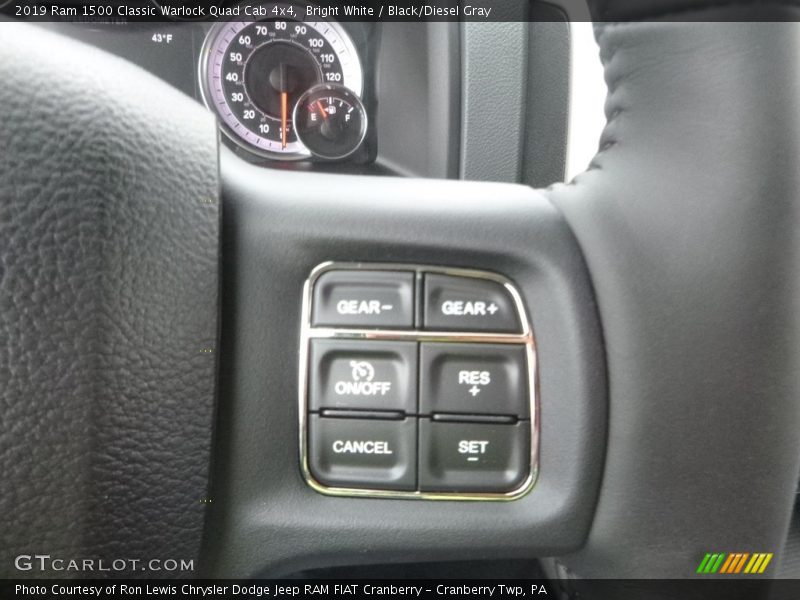 Bright White / Black/Diesel Gray 2019 Ram 1500 Classic Warlock Quad Cab 4x4