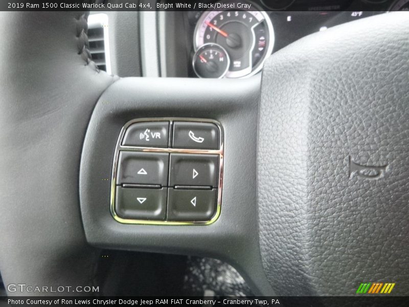 Bright White / Black/Diesel Gray 2019 Ram 1500 Classic Warlock Quad Cab 4x4