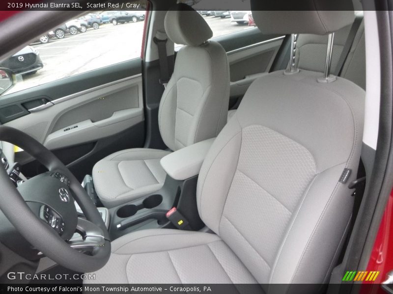 Scarlet Red / Gray 2019 Hyundai Elantra SEL