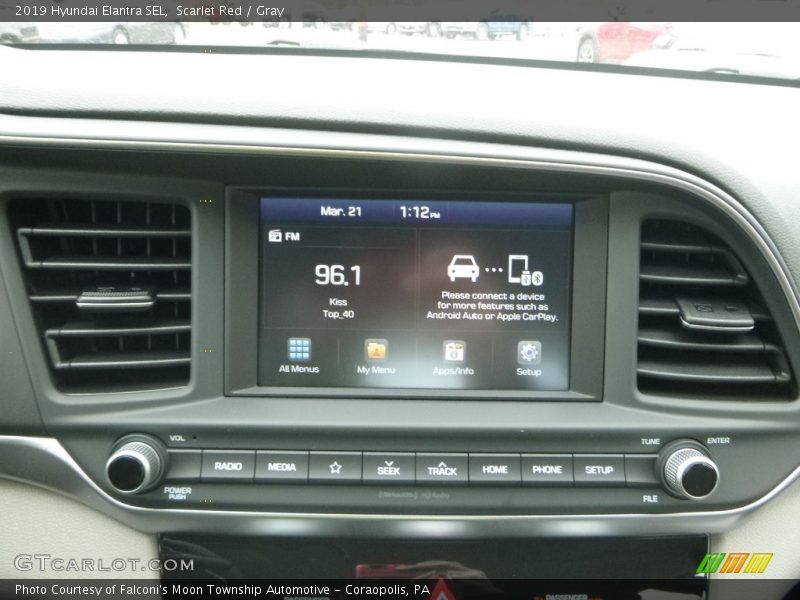 Scarlet Red / Gray 2019 Hyundai Elantra SEL