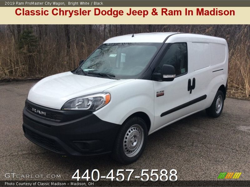 Bright White / Black 2019 Ram ProMaster City Wagon