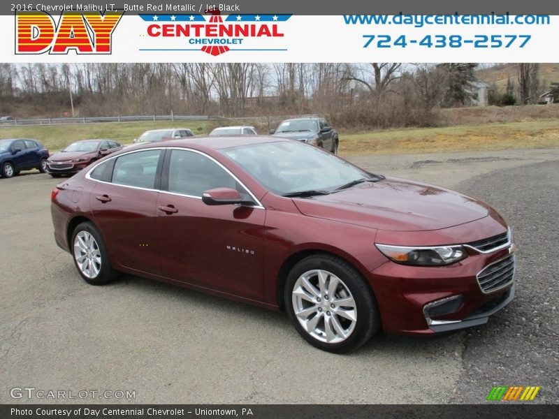 Butte Red Metallic / Jet Black 2016 Chevrolet Malibu LT